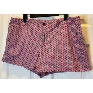 Ralph Lauren Sports Womens Size 14 Pink Green Lined Shorts 4 Pockets Cotton U1